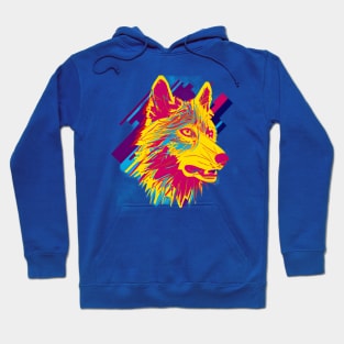 Pop Art Wolf Head Hoodie